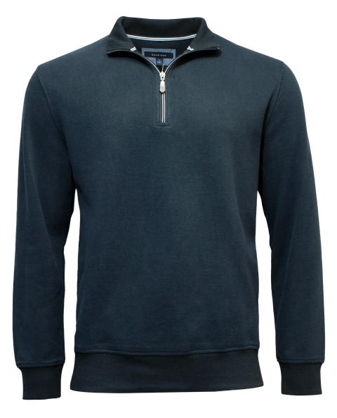 Back Bay Peached French Rib 1/4 Zip Pullover