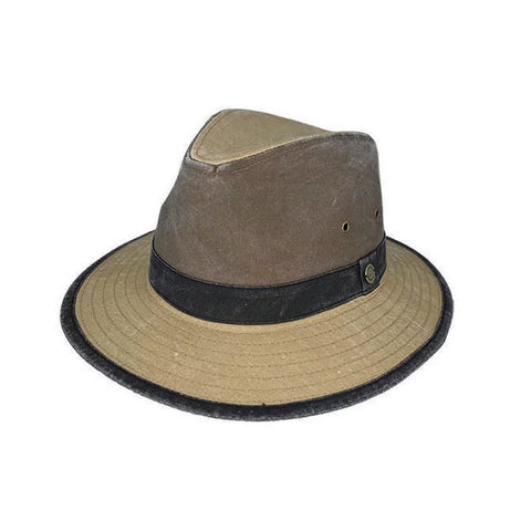 Avenel Washed Tri-Tone Cotton Fedora