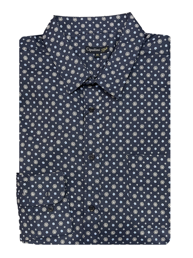 Cipollini Fine Cotton Printed Shirt