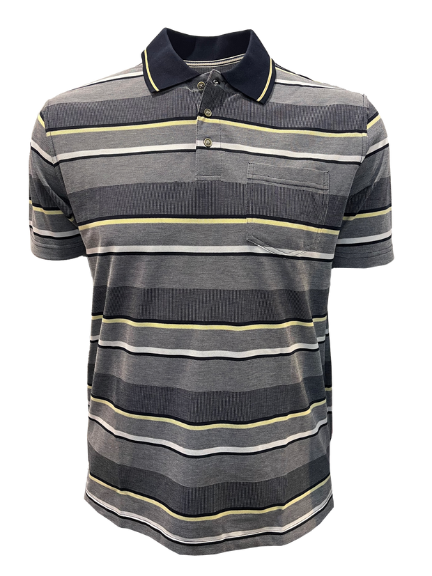 Blue Horizon Striped Polo BH2824