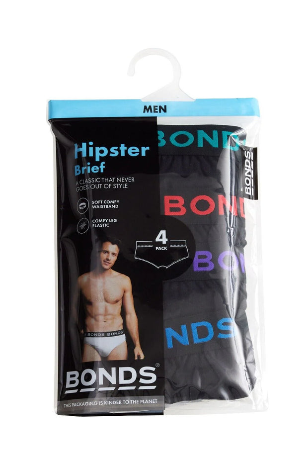 Bonds 4 Pk Hipster Briefs 3XL-7XL