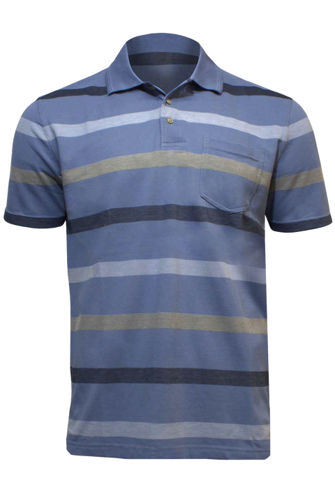 Blue Horizon Striped Polo BH2823