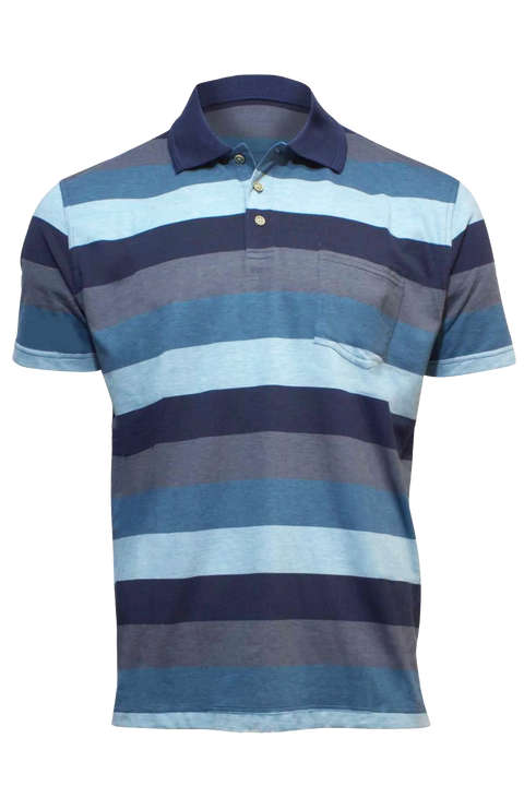 Blue Horizon Striped Polo BH2820