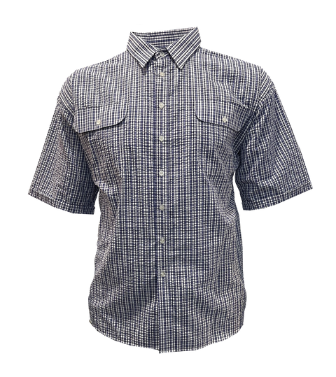 Bisley Medium Check Seersucker S/S Shirt