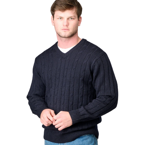 Ansett Pure Wool Vee Neck Pullover