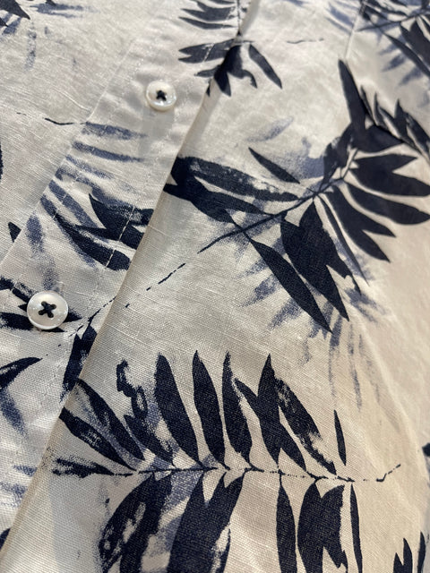 Back Bay Linen Print Cotton S/S Shirt