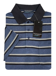Tradewinds Pique Stripe polo TW4805