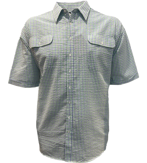 Bisley Seersucker Small Check S/S Shirt