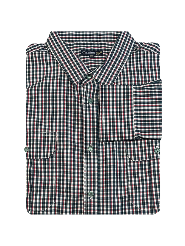 Cipollini Double Pocket Check L/S Shirt