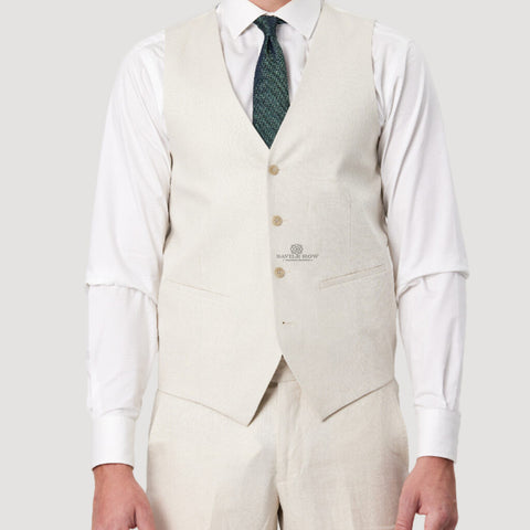 Savile Row Saul Linen Waistcoat