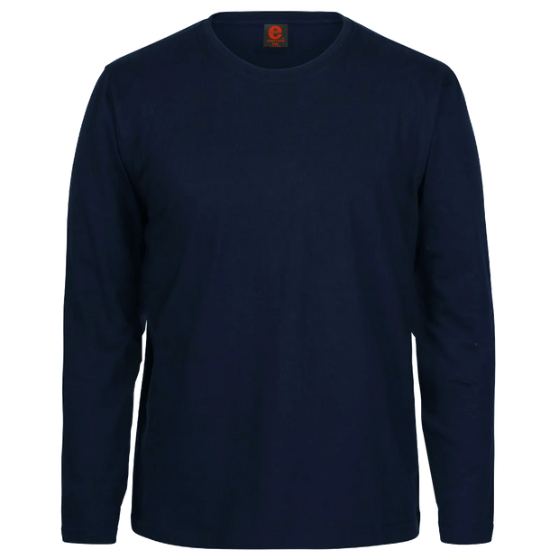 Discontinued Ellusion Navy Long Sleeve Cotton T-Shirt JKT14
