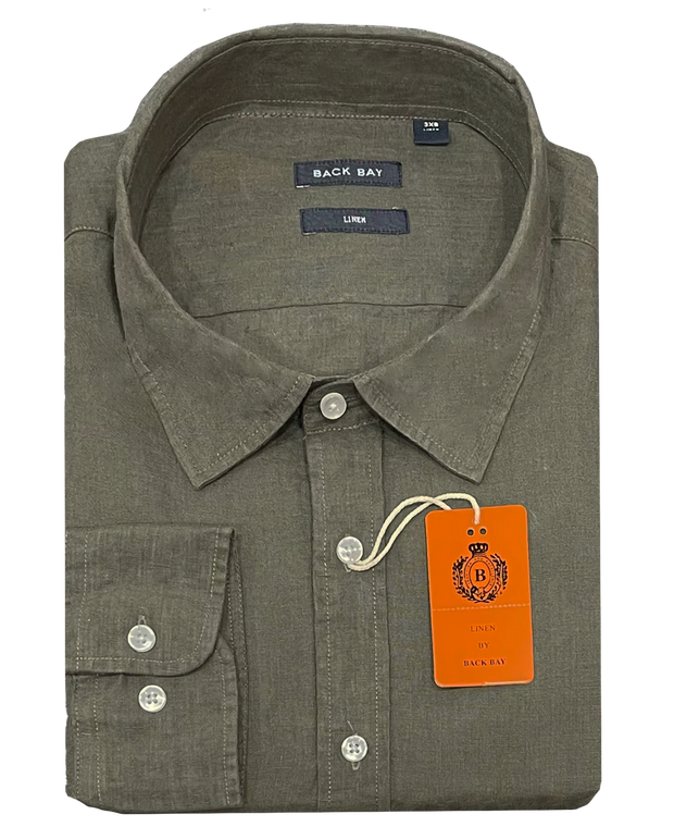 Back Bay Plain Linen L/S Shirt