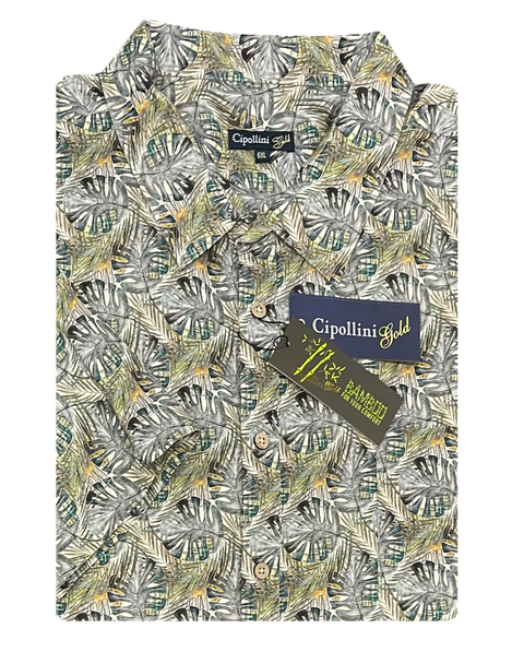 Cipollini Gold Bamboo S/S Shirt olive leaf