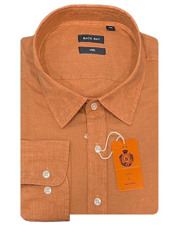 Back Bay Plain Linen L/S Shirt