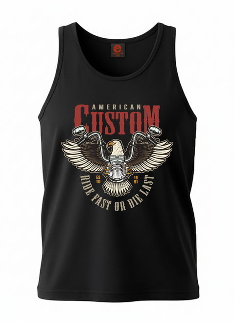 Ellusion American Custom Printed Cotton Singlet