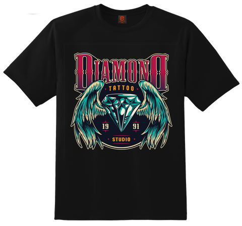 Ellusion Diamond Tattoo Printed Cotton Tee