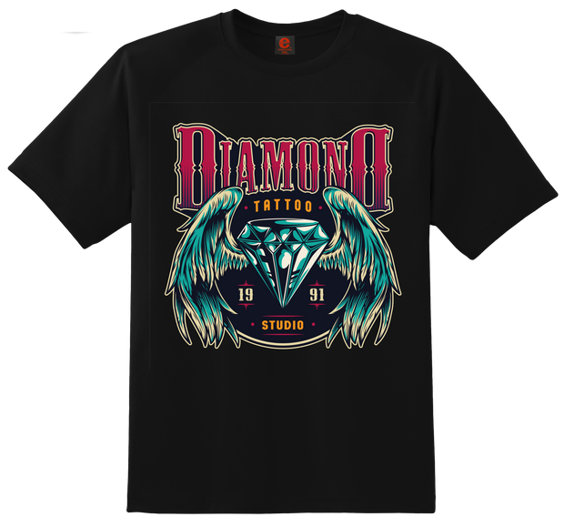 Ellusion Diamond Tattoo Printed Cotton Tee
