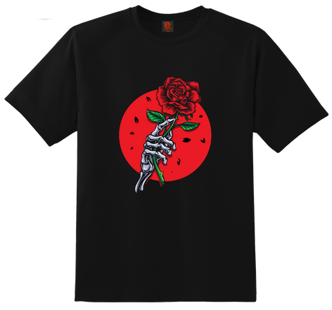 Ellusion Rose Tattoo Printed Cotton Tee