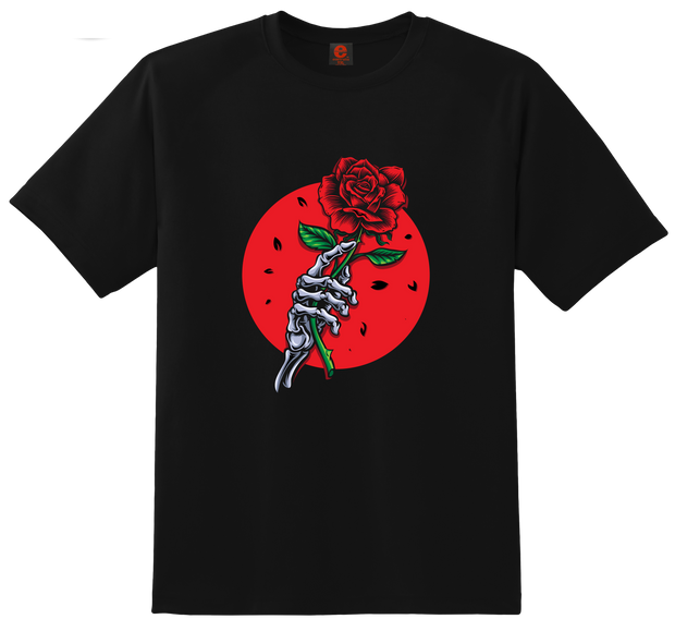 Ellusion Rose Tattoo Printed Cotton Tee