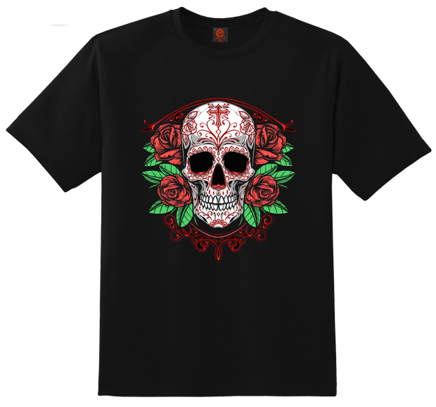 Ellusion Sugar Skull Printed Cotton Tee