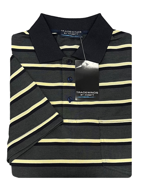 Tradewinds Pique Stripe polo TW4805
