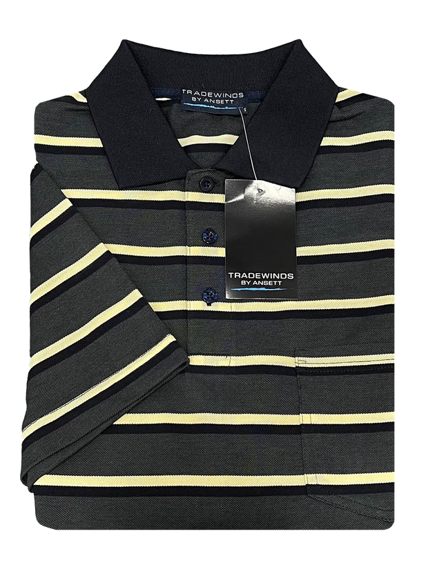 Tradewinds Pique Stripe polo TW4805