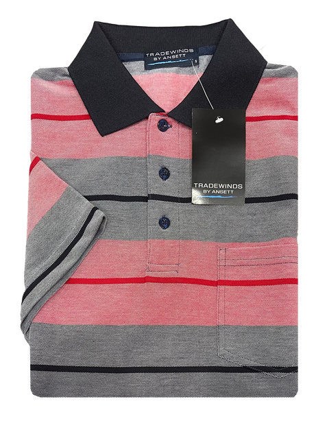 Tradewinds Pique Stripe polo TW4806