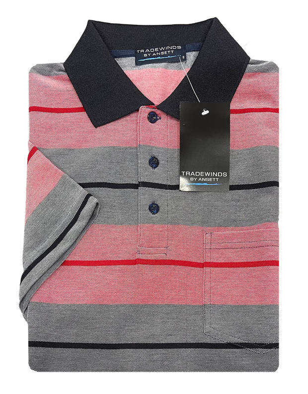 Tradewinds Pique Stripe polo TW4806
