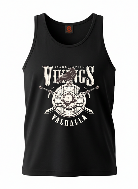 Ellusion Vikings Printed Cotton Singlet
