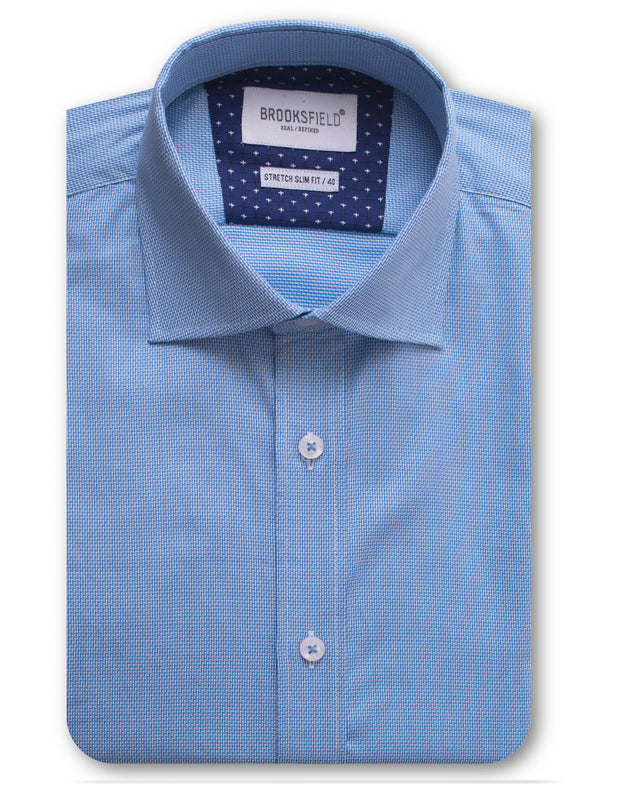 Brooksfield Blue BFC1459 Career Dobby Shirt